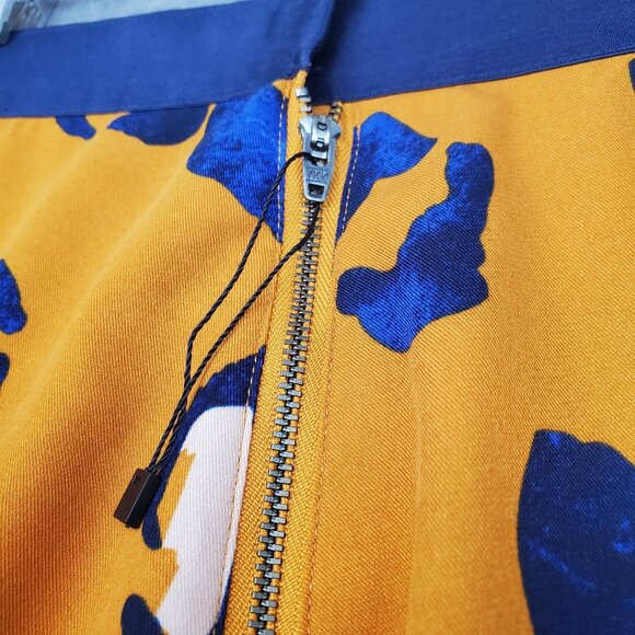 3.1 Phillip Lim Target Leopard Print Skirt Orange Blue Size 8 NWOT Flirty Mini - Picture 4 of 14